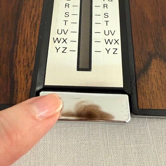 1987 Telephone Index Flip Address Book Eagle Woodgrain Vintage Theater Film Prop - Picture 4 of 16